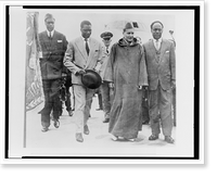 Four African leaders arrive at Casablanca airport for African Summit; from right, Modibo Keita of Mali, Sekou Toure of Guinea, King Mohammed of Morocco, Kwame Nkrumah of Ghana Heritage Wall Art P