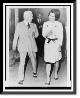 Charlie Chaplin and Sophia Loren walking together on a movie set in London Classic, Antique Wall Art