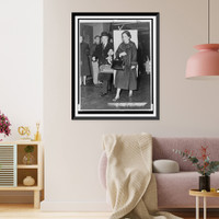 Oona O'Neill Chaplin, accompanied by Arthur Kelly at New York International Airport, Vintage Wall Art
