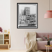 Historic Framed Print, [Stores and office buildings in the 500 block of Eleventh Street, N.W., Washington, D.C.],  17-7/8" x 21-7/8"
