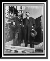 Historic Framed Print, [Edward N. Hurley, full-length portrait, standing with Charles M. Schwab].M. Rosenfeld, N.Y.,  17-7/8" x 21-7/8"