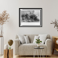Antique Scenic Print - Niagara Falls - The landing, on the American