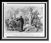 Historic Framed Print, Spaniards destroying Mexican idols.Darley ; A. Bobbett sc.,  17-7/8" x 21-7/8"