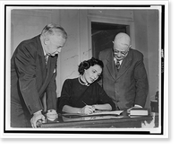 Miss Lena Horne signs appeal for sale of Freedom Seals with Walter White, left, and Arthur B. Spingarn, as witnesses Classic, Antique Poster