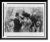 Mr. & Mrs. Goodhue Livingston and Mrs. Alfred Gwynne Vanderbilt at an outdoor social gathering for the annual parade of the coaching club, Antique Print