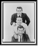 Members of Kingston Trio posed totem style - 2, Vintage Poster