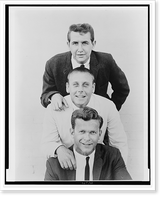 Members of Kingston Trio posed totem style - 2, Vintage Poster