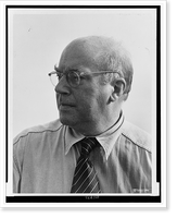 Historic Framed Print, [Conrad Aiken, head-and-shoulders portrait, facing left],  17-7/8" x 21-7/8"