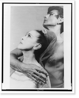 Historic Framed Print, [Portrait of Martha Graham and Bertram Ross],  17-7/8" x 21-7/8"