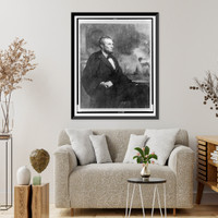 Historic Framed Print, [President Lincoln, half-length portrait, seated facing right],  17-7/8" x 21-7/8"