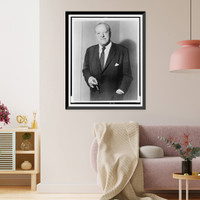 Ludwig Mies van der Rohe, half-length portrait, standing, facing front, Antique Print