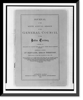 Journal of the sixth annual session of the general council of the Indian Territory, Vintage Poster