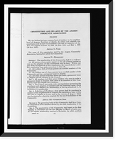 Historic Framed Print, Constitution and by-laws of the Angoon Community Association,  17-7/8" x 21-7/8"