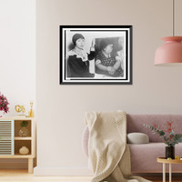 Peggy Bacon, half-length portrait, holding her version of Jealousy"" Classic, Vintage Poster