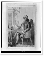 Louis XVI, King of France, facing front, seated at writing table.A. Lacauchie ; lith. Jules Rigo et cie, Historic Reproduction