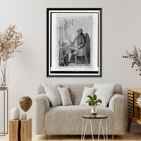 Louis XVI, King of France, facing front, seated at writing table.A. Lacauchie ; lith. Jules Rigo et cie, Historic Reproduction