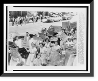 African American parents and children stand across the street from School No. 34, as white pickets march, Baltimore, Maryland Classic, Antique Wall Art