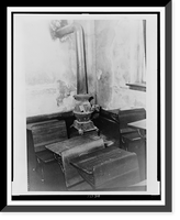 Corner of classroom in African American school, with stove, during school strike, Lumberton, North Carolina, Vintage Poster