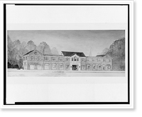Historic Framed Print, [Department store (Spring Valley Store") for Julius Garfinckel & Co.,  Massachusetts Avenue and Fordham Road,  N.W.,  Washington,  D.C. Front perspective rendering]",  17-7/8" x 21-7/8"