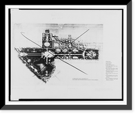 Historic Framed Print, [City planning for President's Council on Pennsylvania Avenue, (Washington Mall Master Plan,  including the Pennsylvania Avenue development"),  Washington,  D.C. Washington mall master plan]",  17-7/8" x 21-7/8"