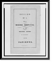Marine hospitals on the Western Waters. Title sheet, design no. 1, Antique Wall Art