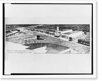 Historic Framed Print, Architectural drawing for a shopping center (Washington & Lee Shopping Center"),  Arlington,  Virginia",  17-7/8" x 21-7/8"