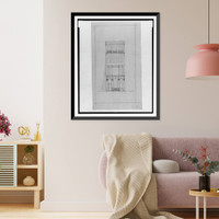Historic Framed Print, [Alterations to a store building with apartments above for Mrs. F.G. Wall, 1714 Connecticut Avenue, N.W., Washington, D.C. Front elevation],  17-7/8" x 21-7/8"