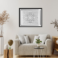 Historic Framed Print, [Library of Congress, Washington, D.C. Plan of first story, site plan] - 2,  17-7/8" x 21-7/8"