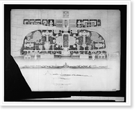 Memorial for the Jefferson National-Expansion Memorial Association, St. Louis, Missouri. Site plan and elevation, highway/tunnel section, Antique Print