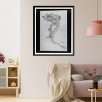 Wall bracket for gas-lighting in the form of a rattlesnake, with lighting element in its mouth - 2, Vintage Print