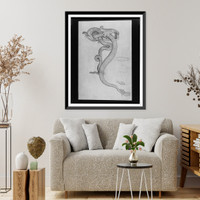 Wall bracket for gas-lighting in the form of a rattlesnake, with lighting element in its mouth - 2, Vintage Print