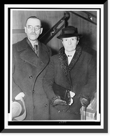 Historic Framed Print, [Thomas Mann and wife, half-length portraits, facing front],  17-7/8" x 21-7/8"
