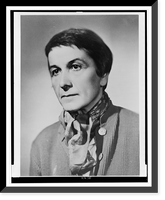 Historic Framed Print, [Nathalie Sarraute, head-and-shoulders portrait, facing left],  17-7/8" x 21-7/8"