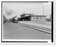 Historic Framed Print, Mexico - Quer&eacute;taro, railroad station,  17-7/8" x 21-7/8"