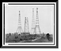 New 450-foot radio tower at Arlington station, Antique Poster