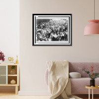 Crowd of street-railroad strikers, Bayonne, New Jersey, Historic Reproduction