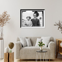 Historic Framed Print, Norman Brooks and wife,  17-7/8" x 21-7/8"