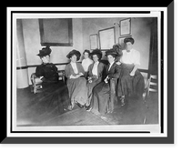 Suffragette headquarters at 32 Union Square, New York City. Mrs. H.S. Blatch, second from left, Antique Wall Art