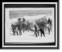 Historic Framed Print, The Indian campaign. prisoners captured by General Custer.sketched by Theodore R. Davis.,  17-7/8" x 21-7/8"