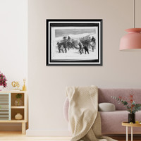 Historic Framed Print, The Indian campaign. prisoners captured by General Custer.sketched by Theodore R. Davis.,  17-7/8" x 21-7/8"