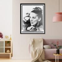 Historic Framed Print, [Martha Graham, head-and-shoulders portrait, facing left],  17-7/8" x 21-7/8"