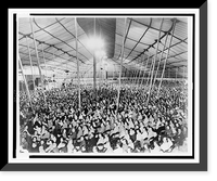 Interior view of tent during meeting held by evangelist Oral Roberts Classic, Vintage Poster