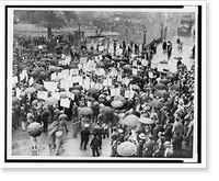 Crowd of depositors gather in the rain outside Bank of United States after its failure.World-Telegram staff photo, Antique Print