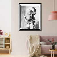 Historic Framed Print, Bird Head, Sioux,  17-7/8" x 21-7/8"