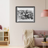 Young women using sewing machines as vocational training under the National Youth Administration resident project, Camp Roosevelt, Ocala, Florida Classic, Vintage Wall Art