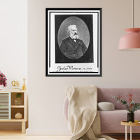 Historic Framed Print, Jules Verne en 1888,  17-7/8" x 21-7/8"