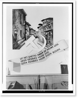 Anti-communist(?) poster at an exhibit of chiefly anti-communist and anti-Jewish propaganda, The Hague, Netherlands, Antique Print