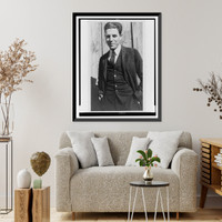 Historic Framed Print, [George Finlay Simmons, half-length portrait, facing front],  17-7/8" x 21-7/8"