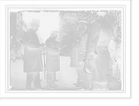 Historic Framed Print, Commander Bingham and Mayor McClellan pin medals on honor policeman in police parade, New York,  17-7/8" x 21-7/8"