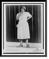 Moms Mabley, full-length portrait, standing, facing front, on stage, Historic Reproduction